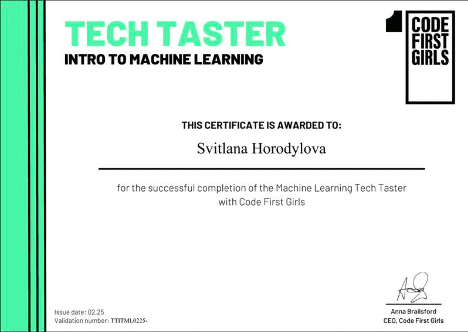 Mashine Learning Tech Taster